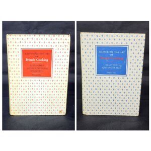 Vintage Julia Child Volume I Volume II Mastering the Art of French Cooking Books